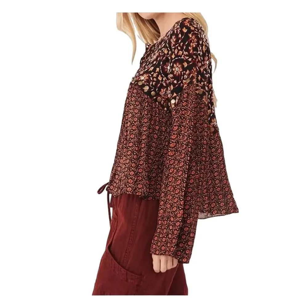 Free people Women's Malia‎ Babydoll Jacket top sz Medium